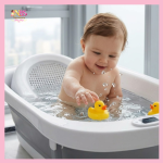 Happy Baby 4 in 1 Foldable Baby Bath Tub Set (China) - Image 5