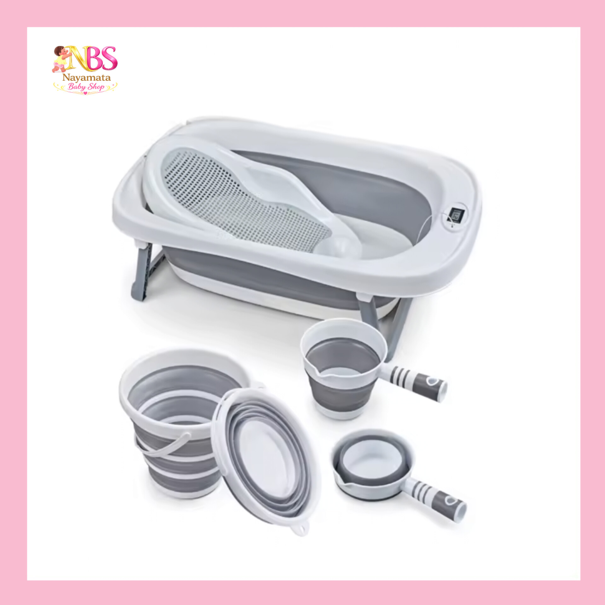 Happy Baby 4 in 1 Foldable Baby Bath Tub Set (China) - Image 4