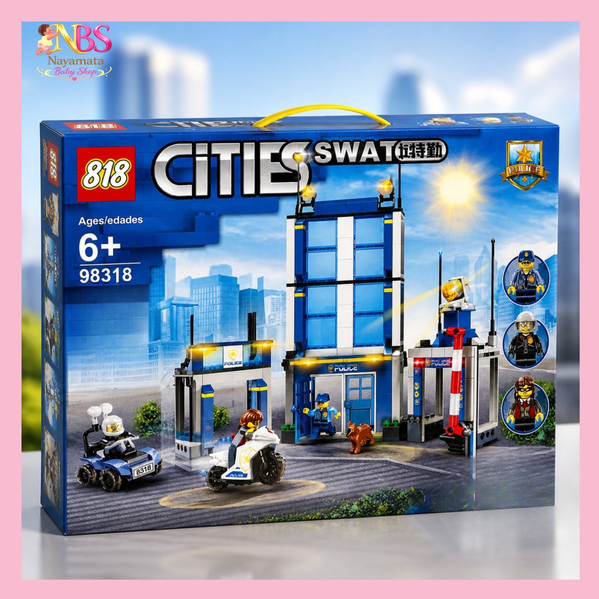 SWAT Police Headquarters Building Blocks Set For 6+ Baby - Image 2