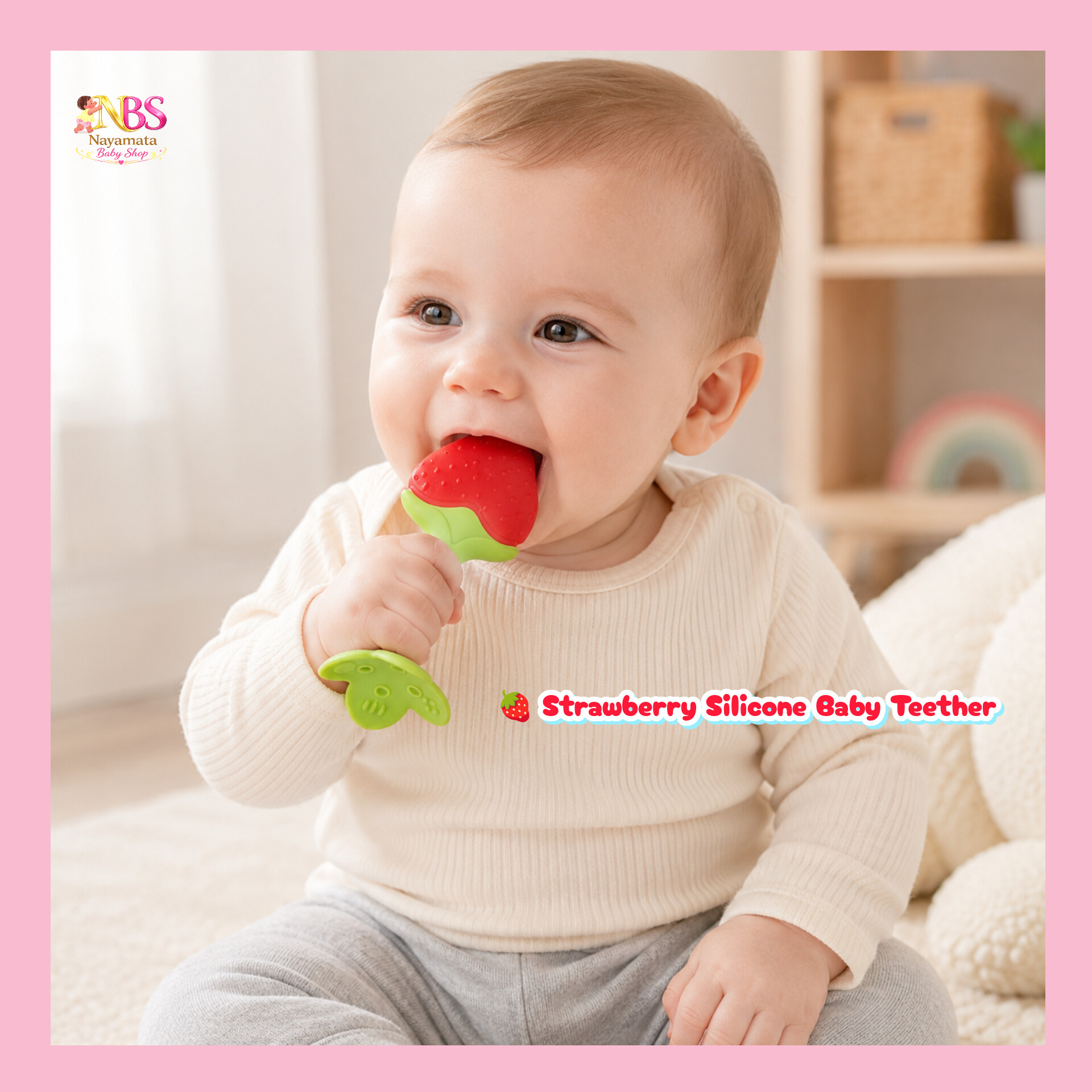 InShot_20260607_182930998.jpg Fruit Shape Silicone Baby Teether BD BPA Free Baby Teething Toy