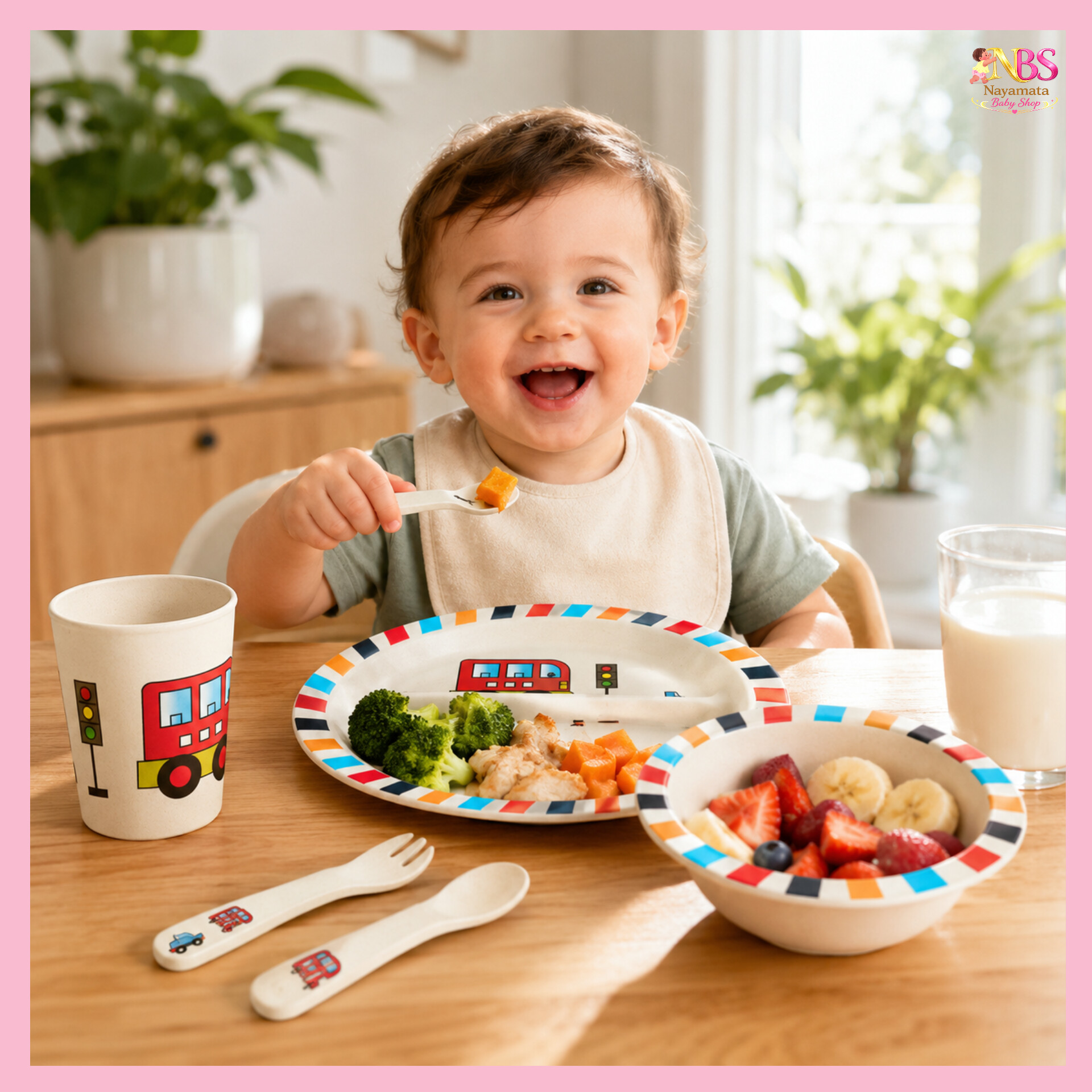 InShot_20260612_211143258.jpg Bamboo Fiber Kid's Tableware Set in BD - বাচ্চাদের জন্য নিরাপদ ও পরিবেশবান্ধব প্লেট, বোল ও কাটলারি সেট