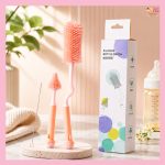 Rotatable Baby Bottle Cleaning Brush Set (3-Piece) - ফিডার, নিপল ও স্ট্র ক্লিনিং ব্রাশ