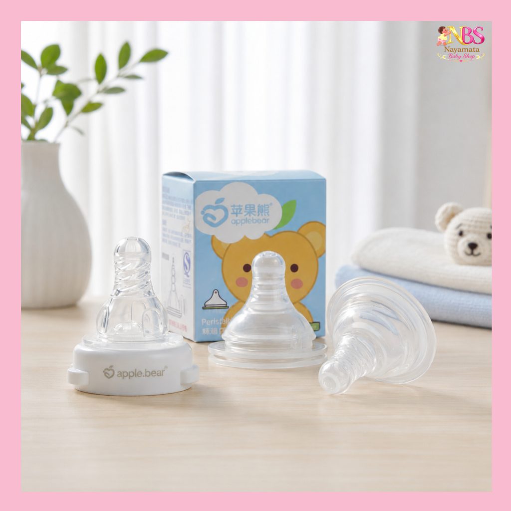 Applebear soft silicone baby nipple BPA free