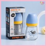 Rovco anti colic wide neck glass feeding bottle 150ml