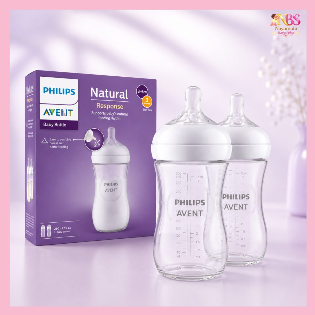 Philips Avent Natural Response plastic baby feeder 260ml bottle