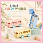 Creative Baby Bus design children's straw water cup
