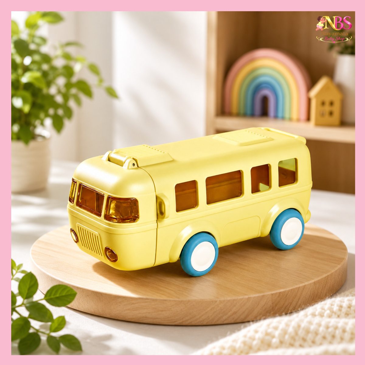 Creative Baby Bus design children's straw water cup