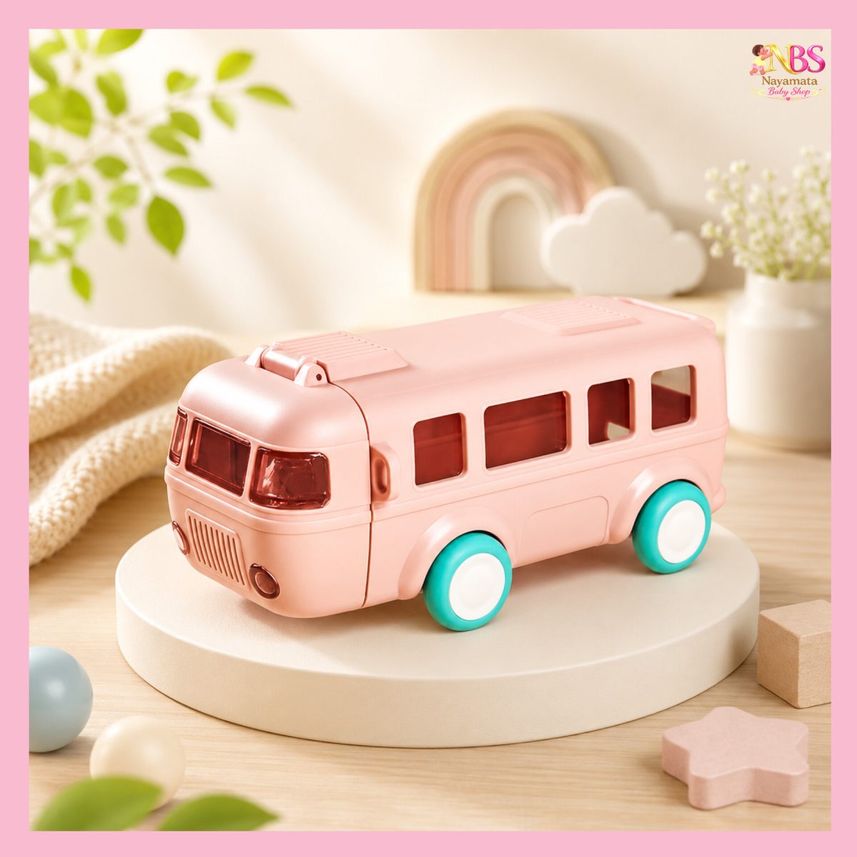 Creative Baby Bus design children's straw water cup